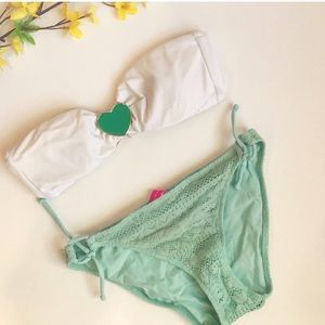 Victoria’s Secret strapless bikini top and bottoms